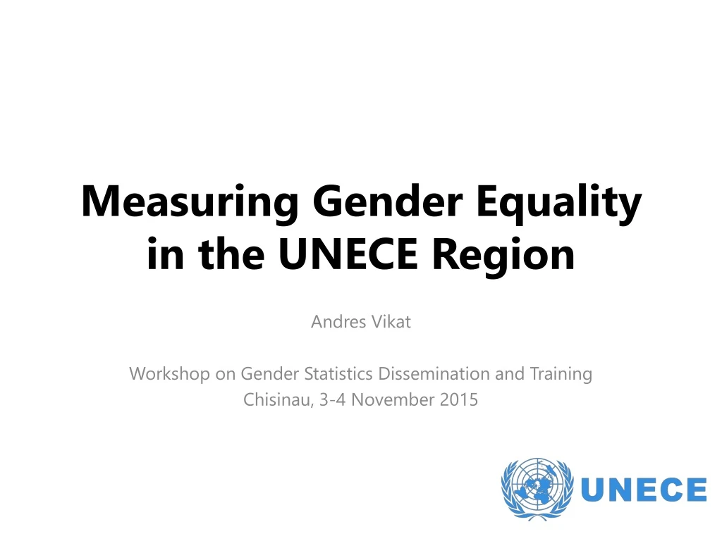 measuring gender equality in the unece region