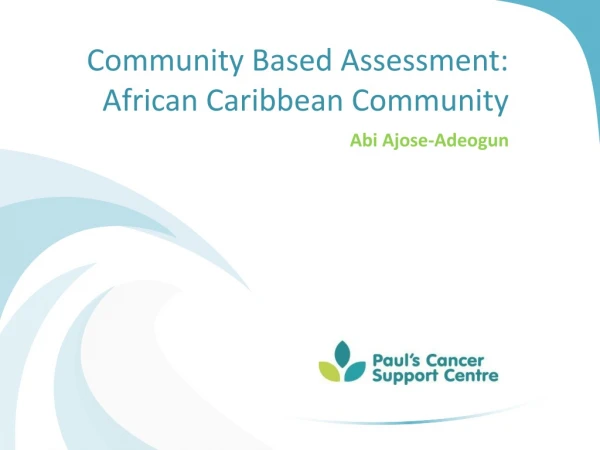 Community Based Assessment: African Caribbean Community