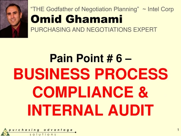 Pain Point # 6 – BUSINESS PROCESS COMPLIANCE &amp; INTERNAL AUDIT