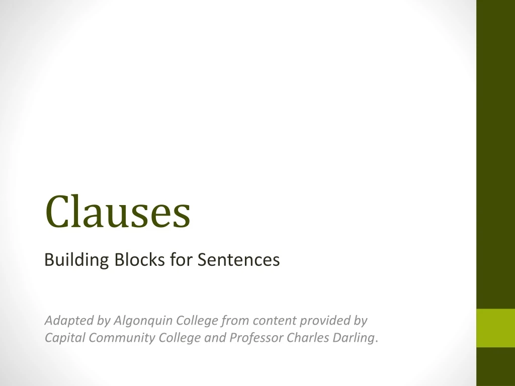 clauses