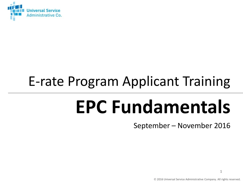 epc fundamentals