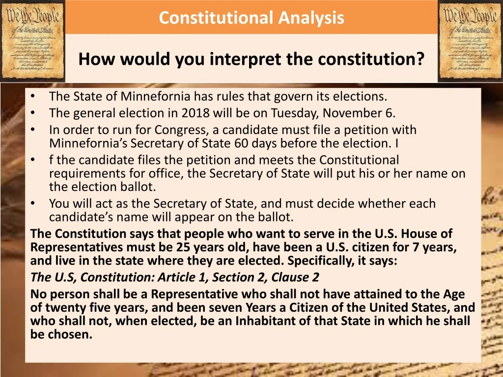 constitutional analysis