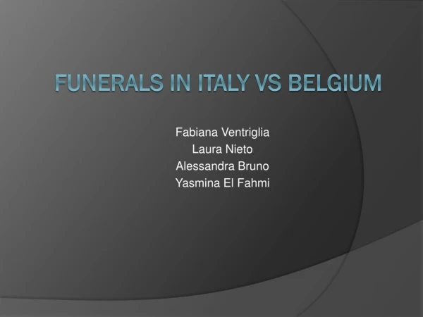 Funerals in Italy vs Belgium