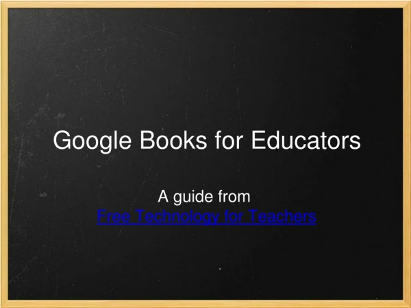 Google Books for Educators
