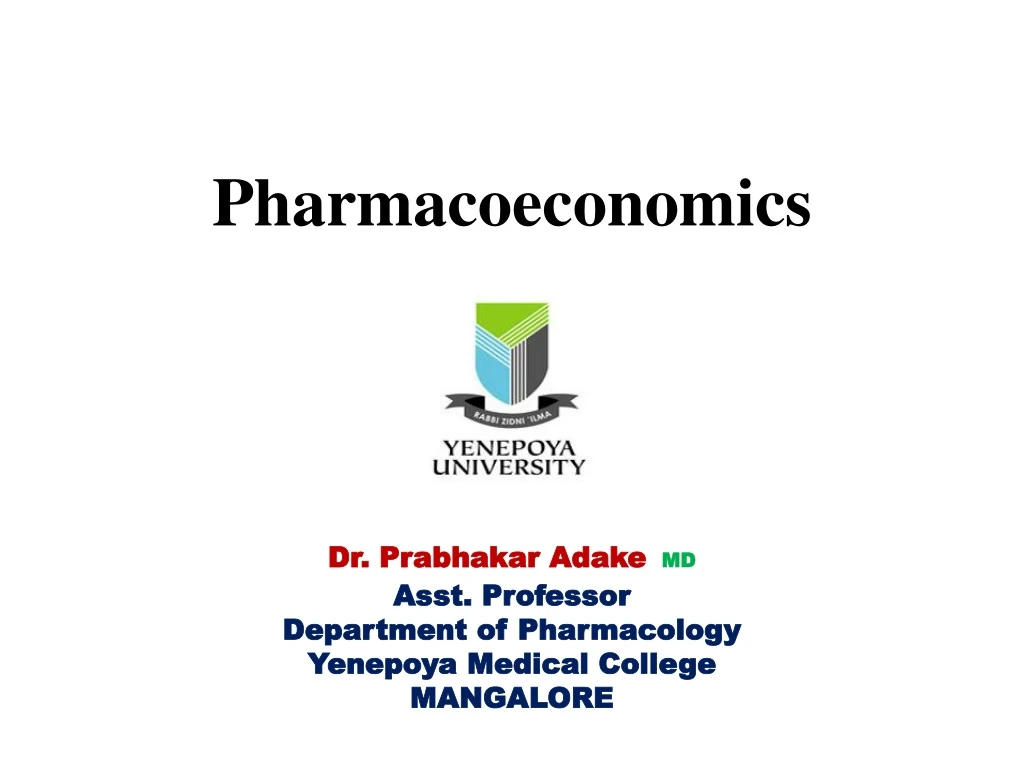 pharmacoeconomics