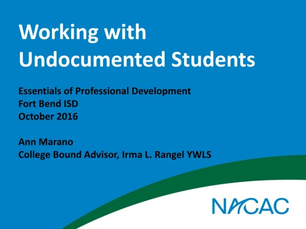 Working with Undocumented Students