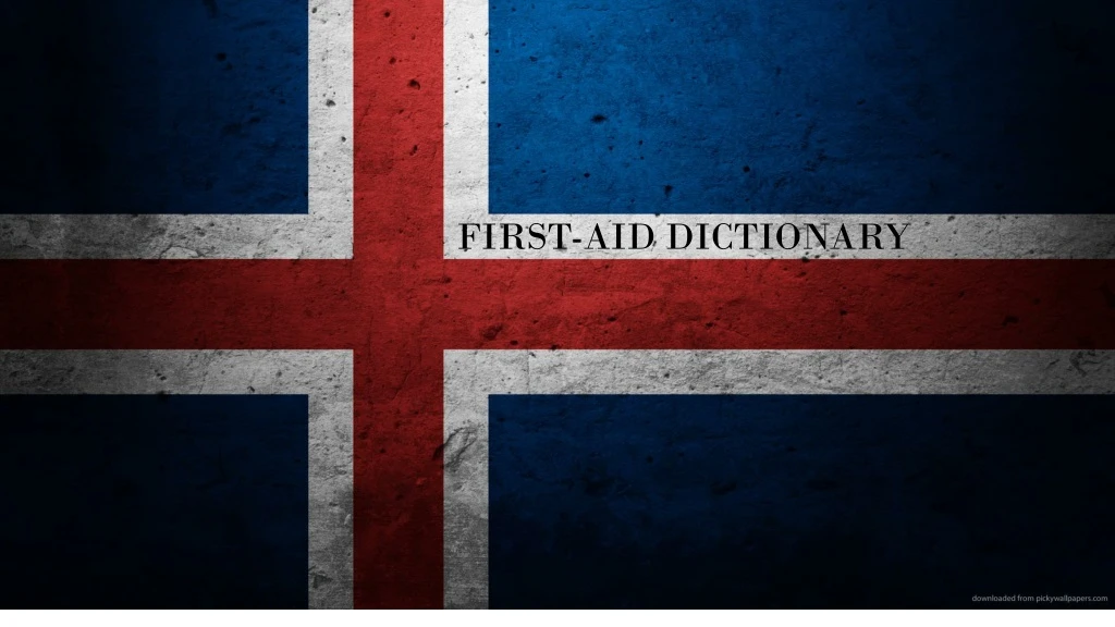 first aid dictionary