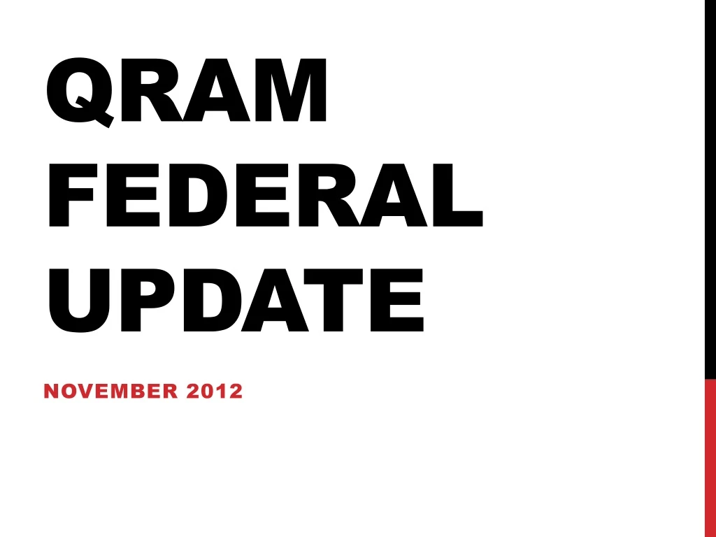 qram federal update