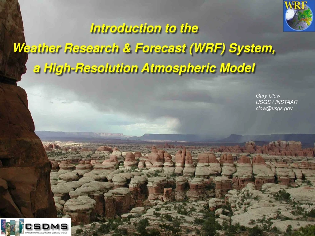 introduction to the weather research forecast