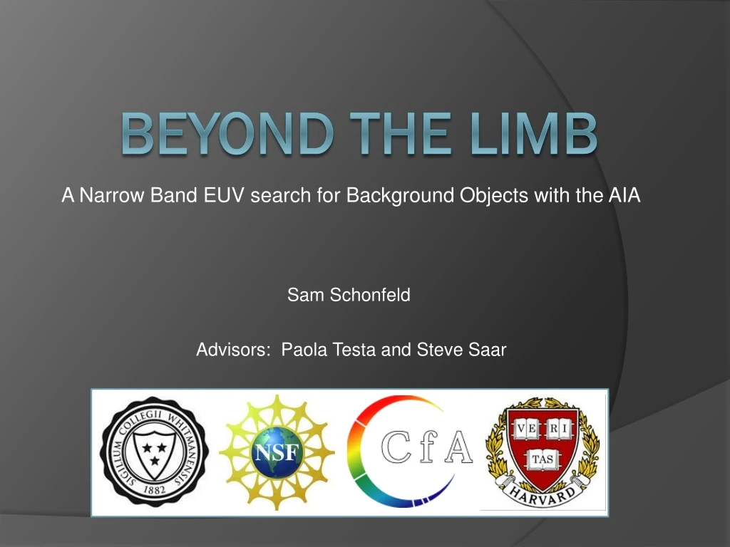 a narrow band euv search for background objects with the aia