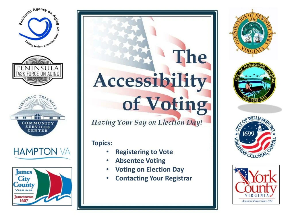 topics registering to vote absentee voting voting