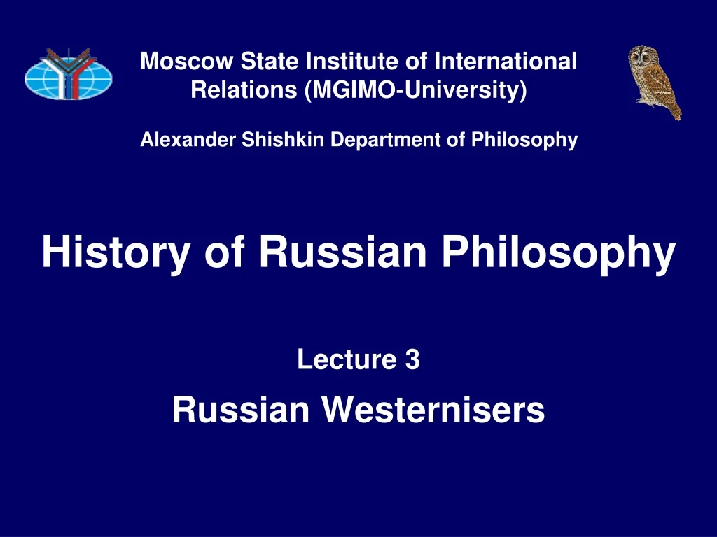 history of russian philosophy