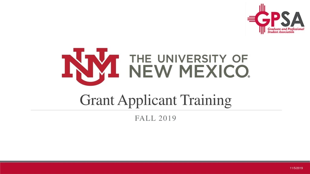 grant applicant training