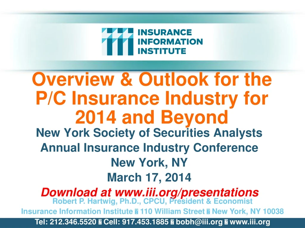 overview outlook for the p c insurance industry for 2014 and beyond