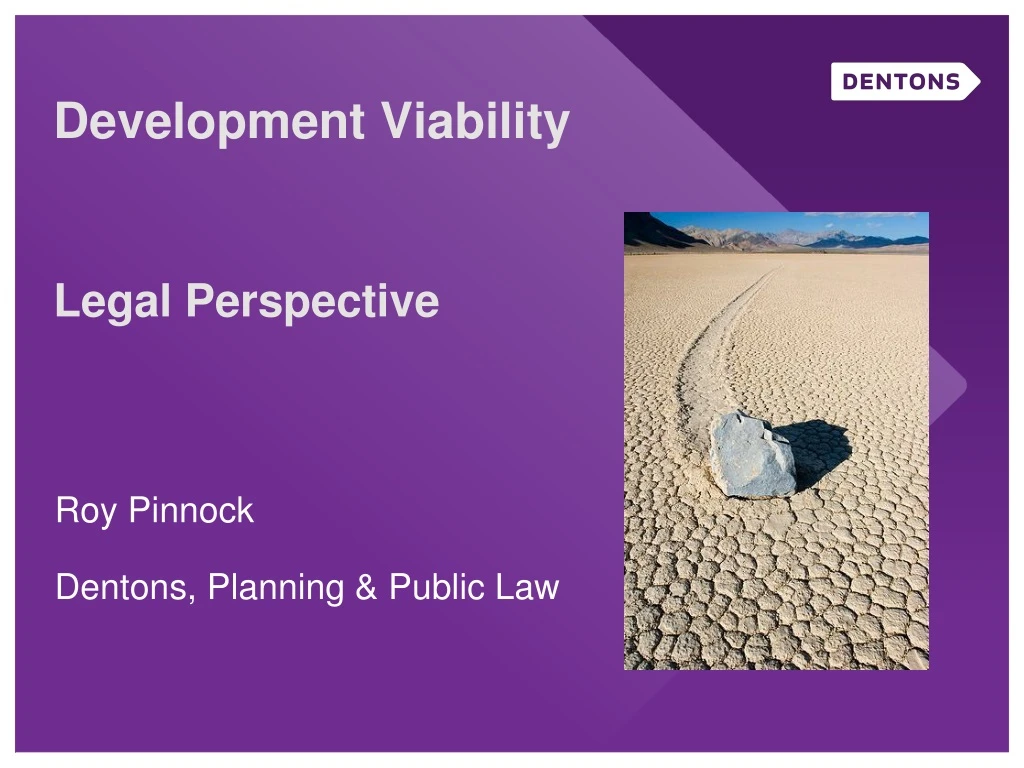 development viability legal perspective