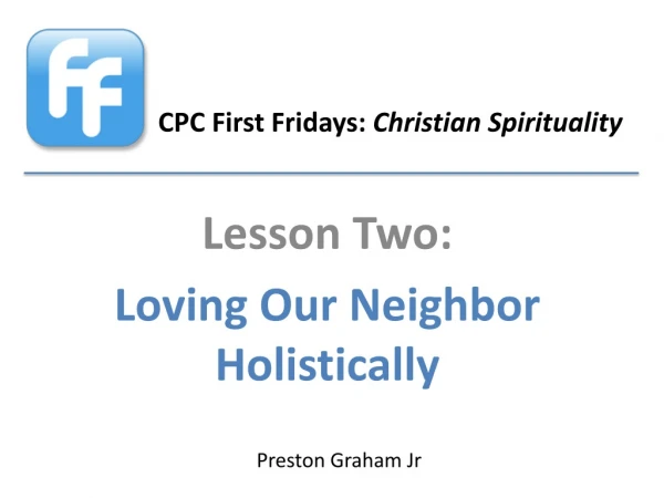 CPC First Fridays: Christian Spirituality