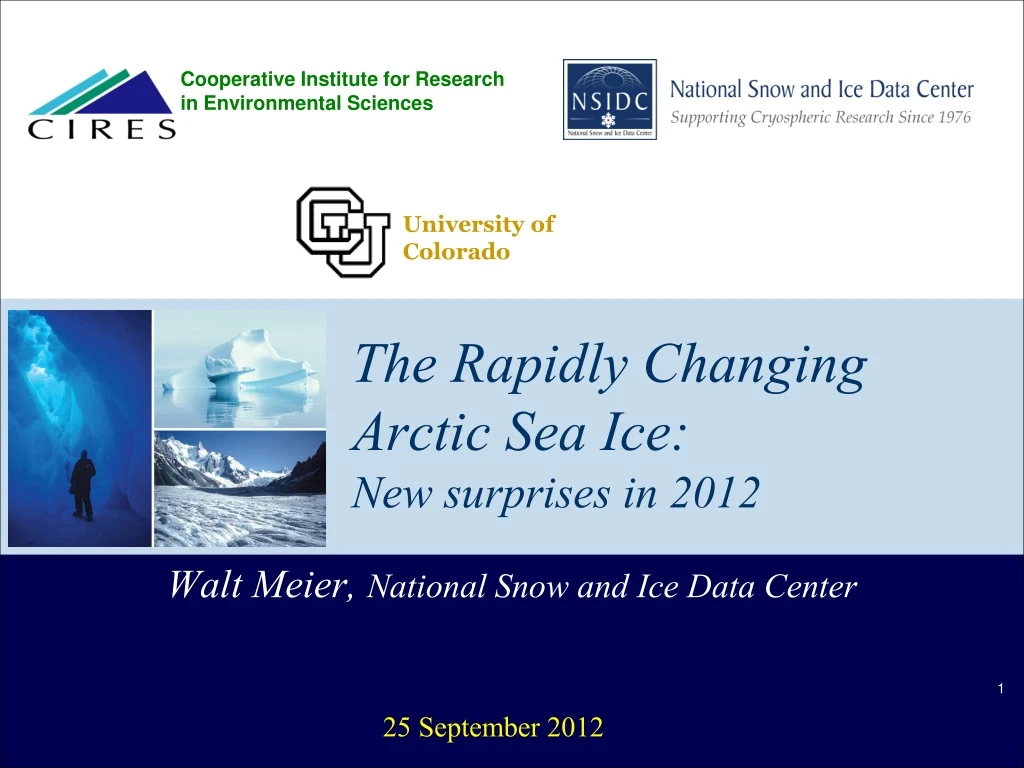 the rapidly changing arctic sea ice new surprises in 2012
