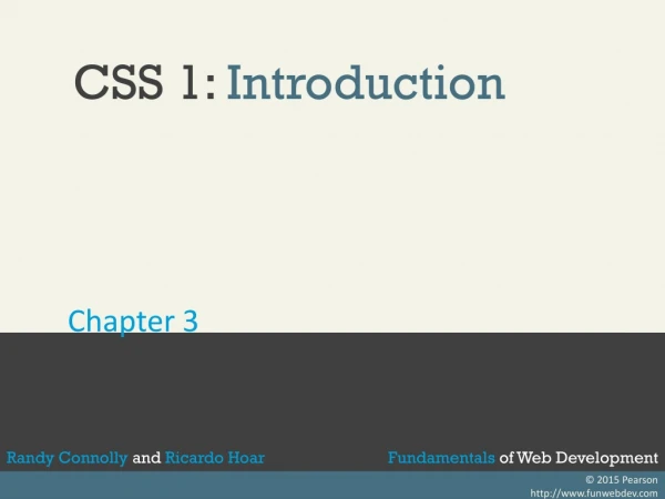 CSS 1: Introduction