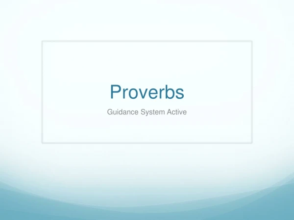 Proverbs