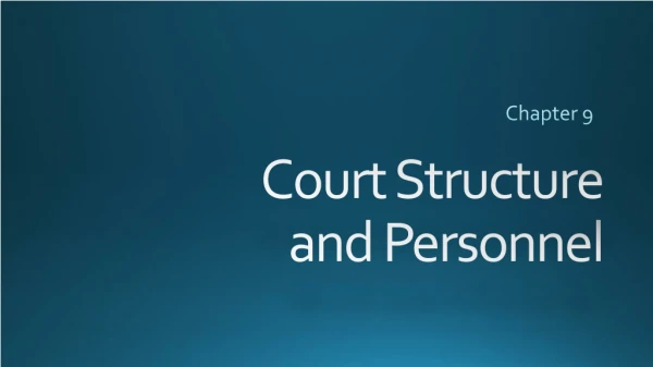 Court Structure and Personnel