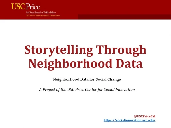 Storytelling Through Neighborhood Data