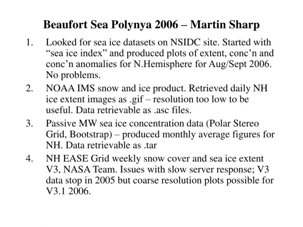 Beaufort Sea Polynya 2006 – Martin Sharp
