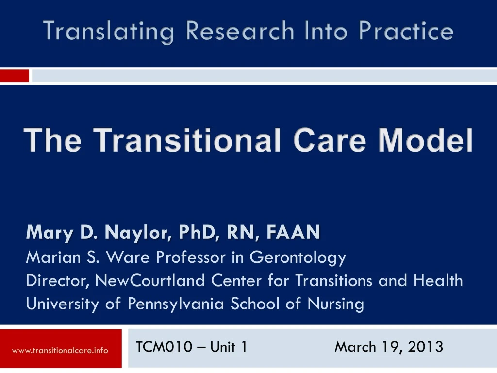 translating research into practice