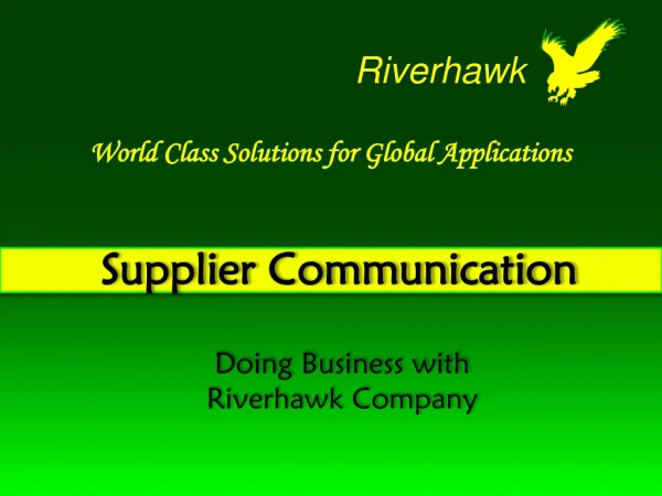 Supplier Communication