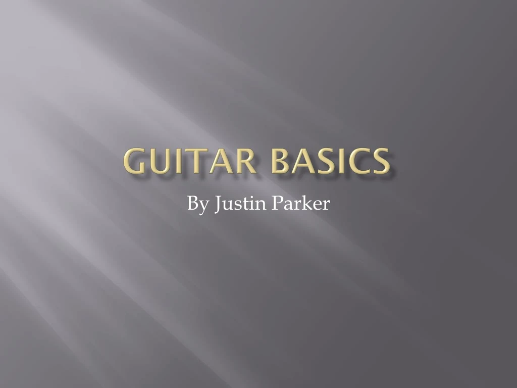 guitar basics