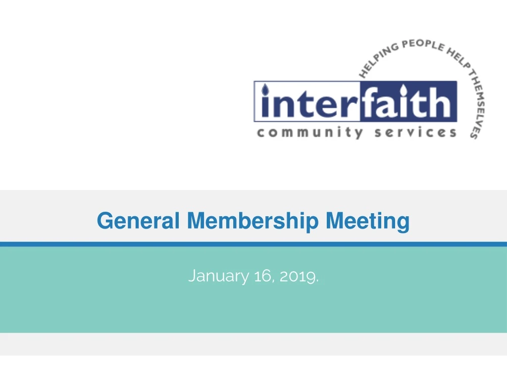 general membership meeting