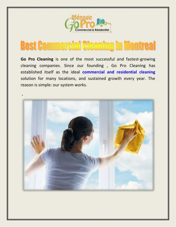 Best Commercial Cleaning in Montreal