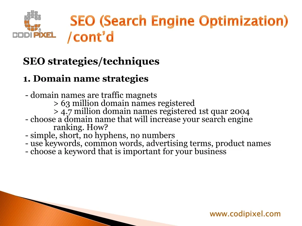 seo search engine optimization cont d