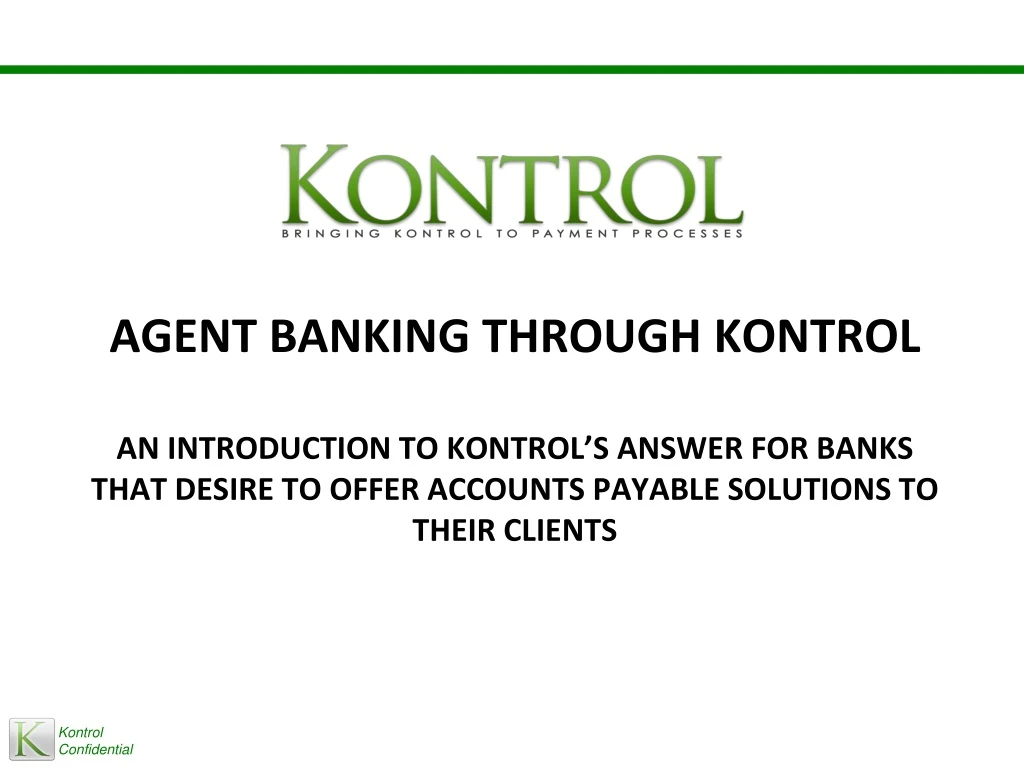 agent banking through kontrol an introduction