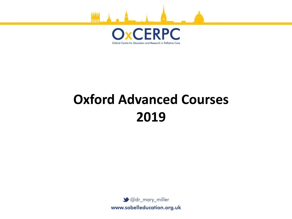 oxford advanced courses 2019