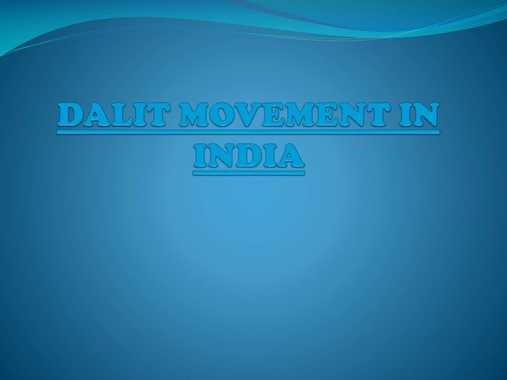 dalit movement in india