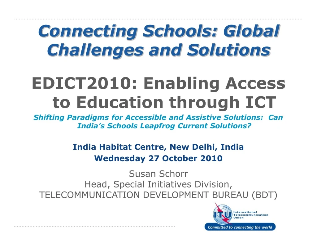 connecting schools global challenges and solutions