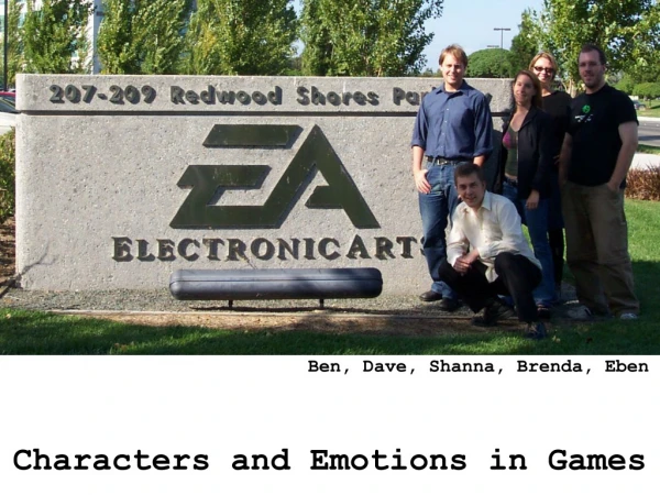 Characters and Emotions in Games