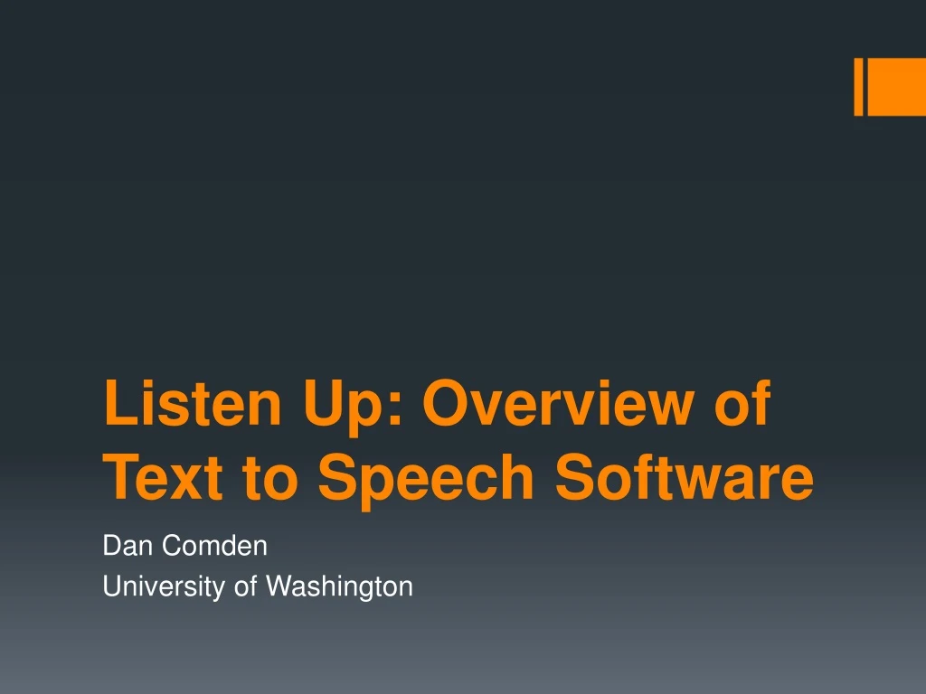 listen up overview of text to speech software