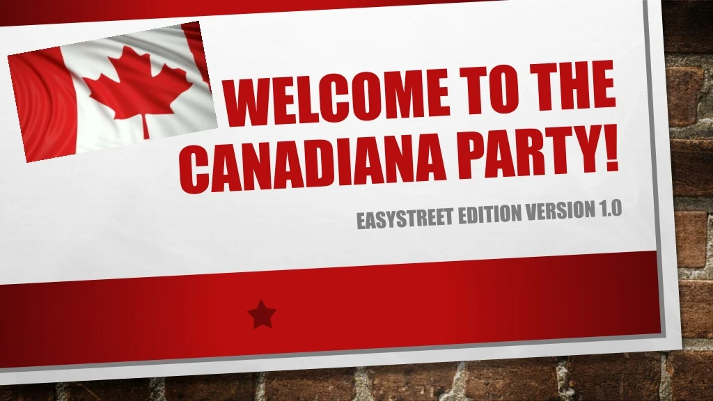 welcome to the canadiana party
