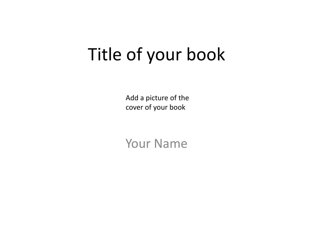 title of your book
