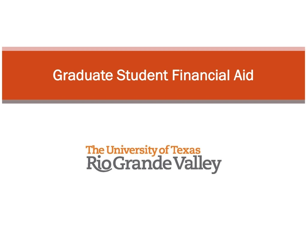 graduate student financial aid
