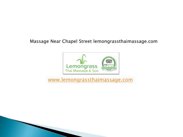 Massage Near Chapel Street lemongrassthaimassage.com