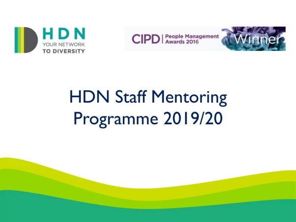 HDN Staff Mentoring Programme 2019/20