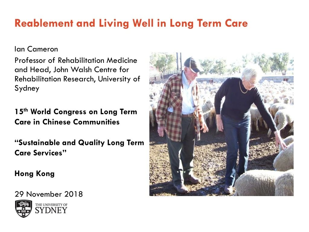 reablement and living well in long term care