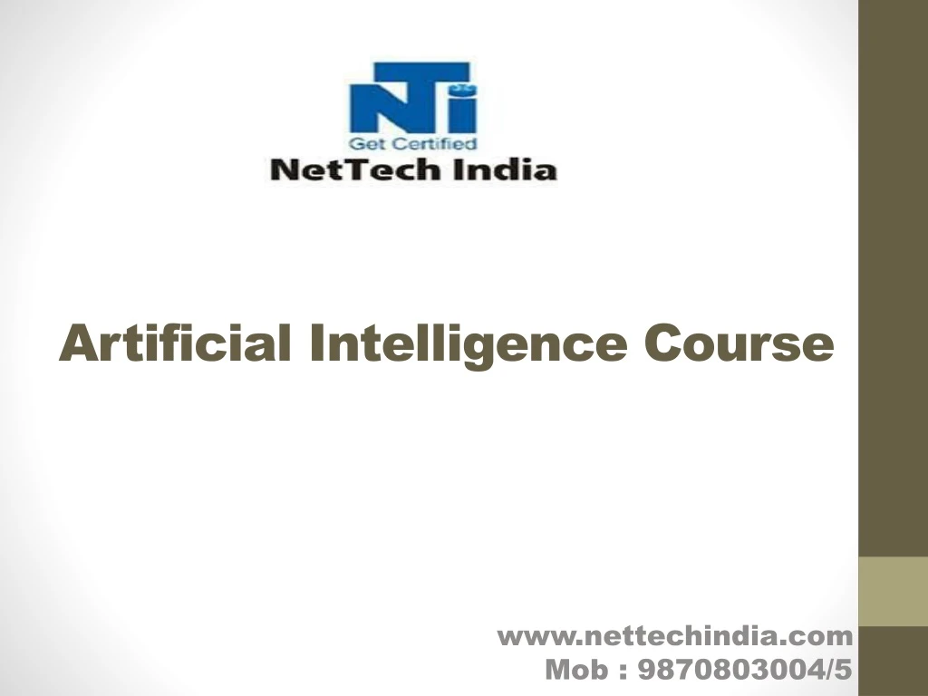 artificial intelligence course