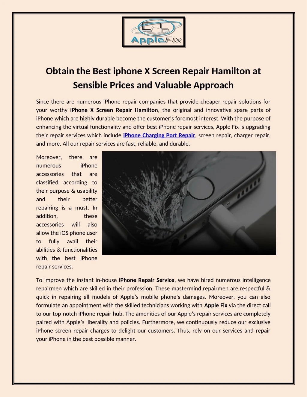 obtain the best iphone x screen repair hamilton
