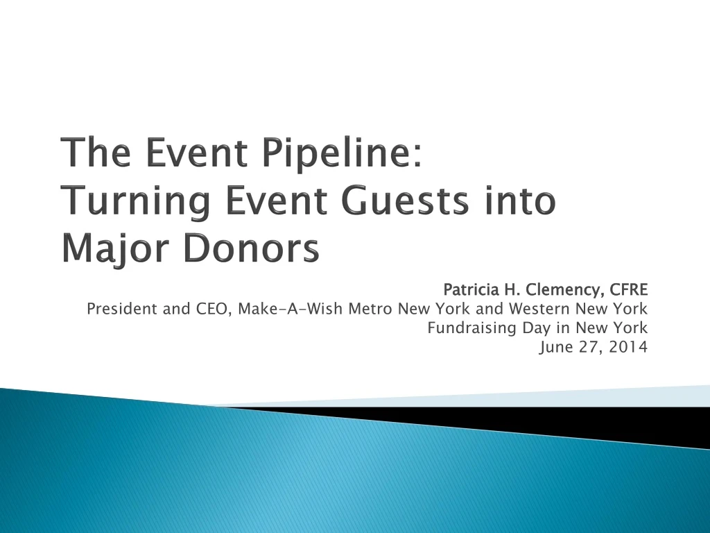 the event pipeline turning event guests into major donors