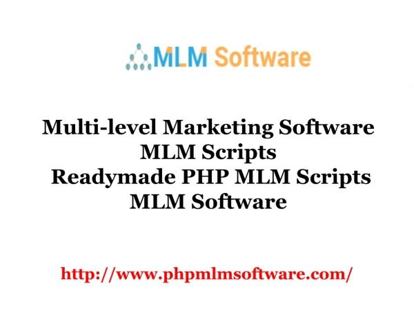Readymade PHP MLM Scripts