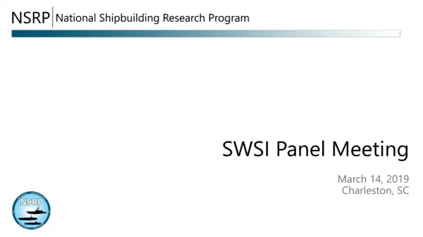 SWSI Panel Meeting