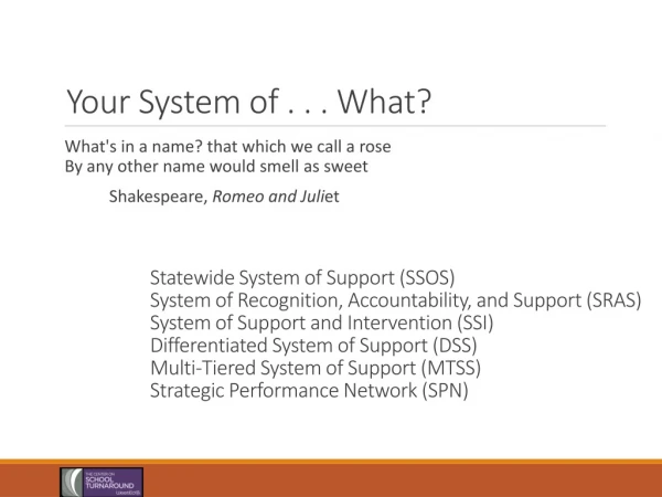 Your System of . . . What?